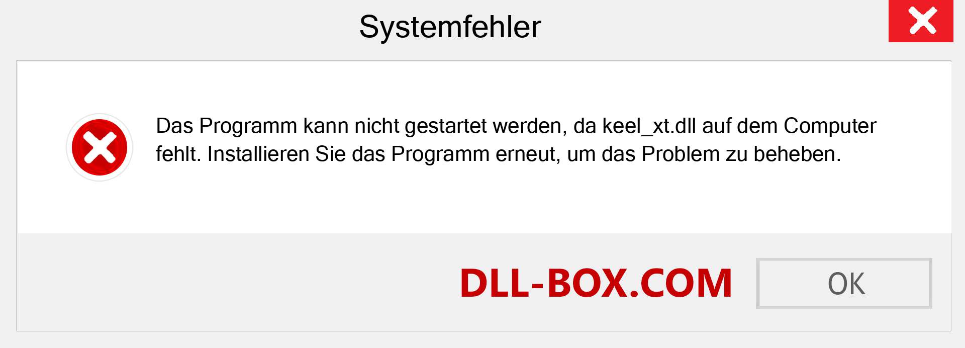 keel_xt.dll-Datei fehlt?. Download für Windows 7, 8, 10 - Fix keel_xt dll Missing Error unter Windows, Fotos, Bildern